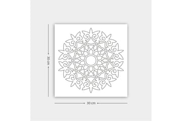 Dekorativ Canvastavla 30x30 cm - Vit|Svart - Inredning - Tavlor & posters - Canvastavla