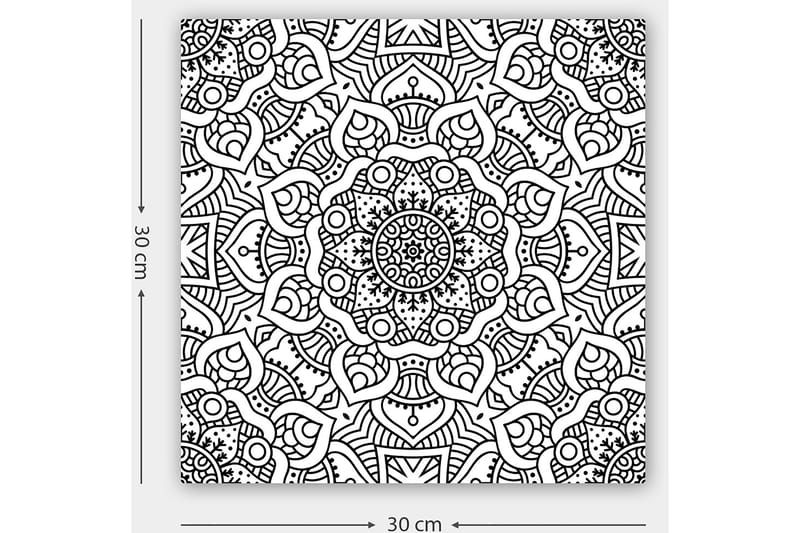 Dekorativ Canvastavla 30x30 cm - Vit|Svart - Inredning - Tavlor & posters - Canvastavla