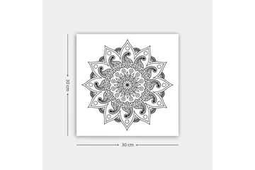 Dekorativ Canvastavla 30x30 cm - Vit|Svart - Inredning - Tavlor & posters - Canvastavla
