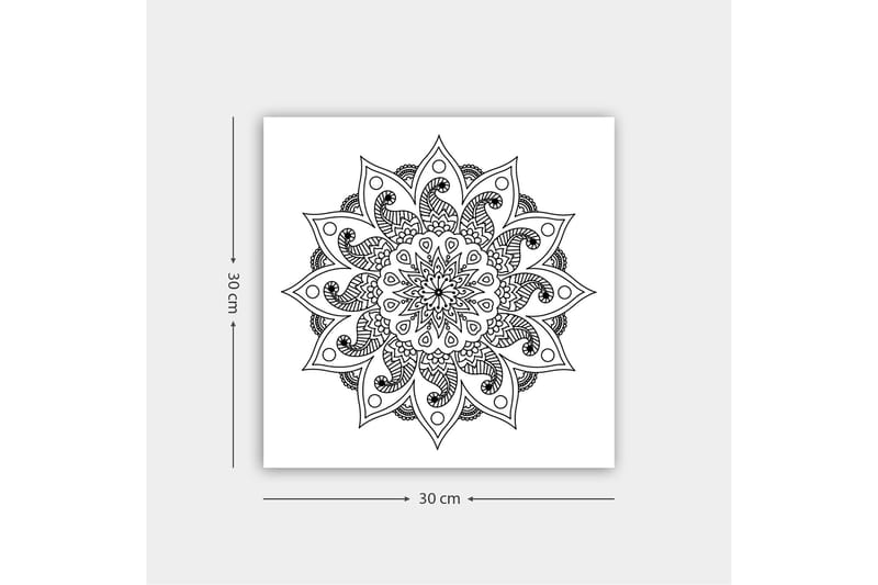 Dekorativ Canvastavla 30x30 cm - Vit|Svart - Inredning - Tavlor & posters - Canvastavla