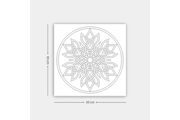 Dekorativ Canvastavla 30x30 cm - Vit|Svart - Inredning - Tavlor & posters - Canvastavla