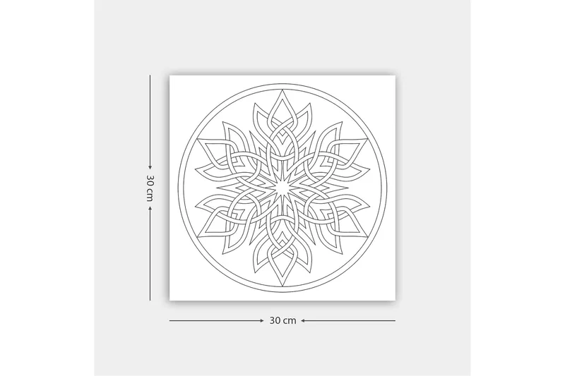 Dekorativ Canvastavla 30x30 cm - Vit|Svart - Inredning - Tavlor & posters - Canvastavla