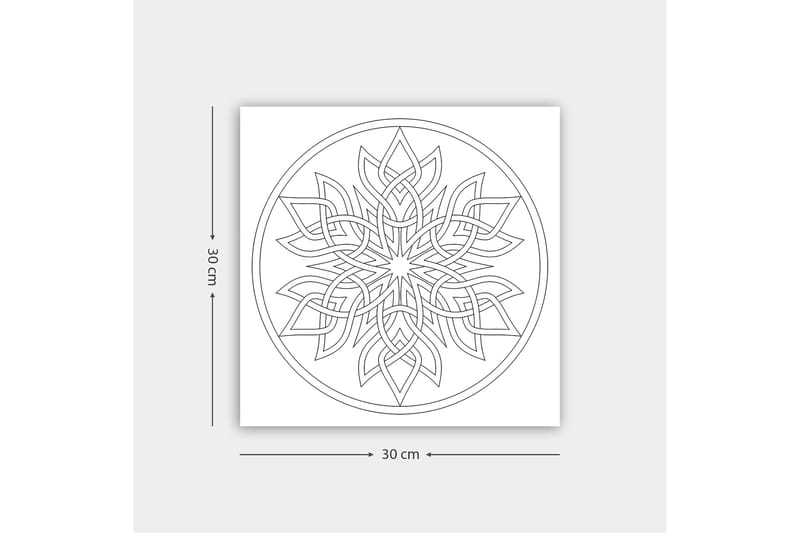 Dekorativ Canvastavla 30x30 cm - Vit|Svart - Inredning - Tavlor & posters - Canvastavla