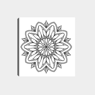 Dekorativ Canvastavla 30x30 cm - Vit|Svart - Inredning - Tavlor & posters - Canvastavla