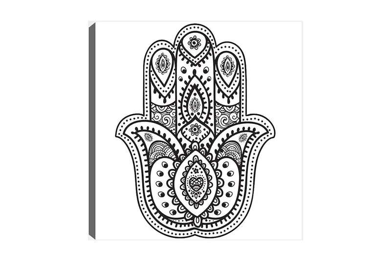 Dekorativ Canvastavla 30x30 cm, Vit|Svart