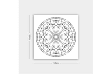 Dekorativ Canvastavla 30x30 cm - Vit|Svart - Inredning - Tavlor & posters - Canvastavla