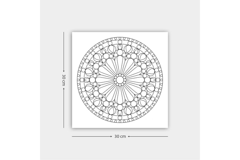 Dekorativ Canvastavla 30x30 cm - Vit|Svart - Inredning - Tavlor & posters - Canvastavla