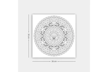 Dekorativ Canvastavla 30x30 cm - Vit|Svart - Inredning - Tavlor & posters - Canvastavla