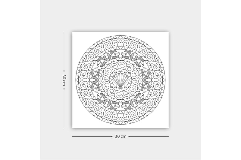 Dekorativ Canvastavla 30x30 cm - Vit|Svart - Inredning - Tavlor & posters - Canvastavla
