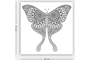Dekorativ Canvastavla 30x30 cm - Vit|Svart - Inredning - Tavlor & posters - Canvastavla