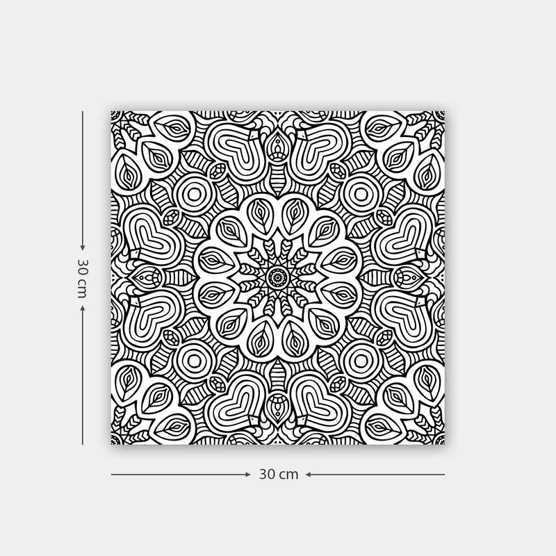 Dekorativ Canvastavla 30x30 cm - Vit|Svart - Inredning - Tavlor & posters - Canvastavla