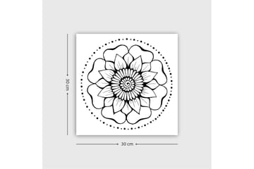 Dekorativ Canvastavla 30x30 cm - Vit|Svart - Inredning - Tavlor & posters - Canvastavla