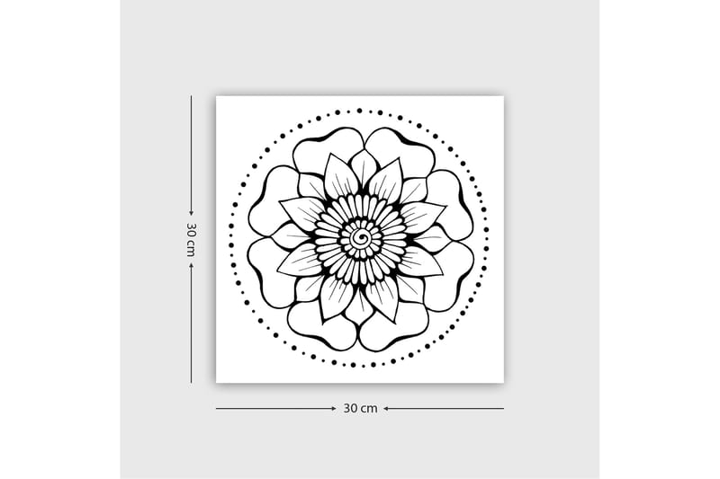 Dekorativ Canvastavla 30x30 cm - Vit|Svart - Inredning - Tavlor & posters - Canvastavla