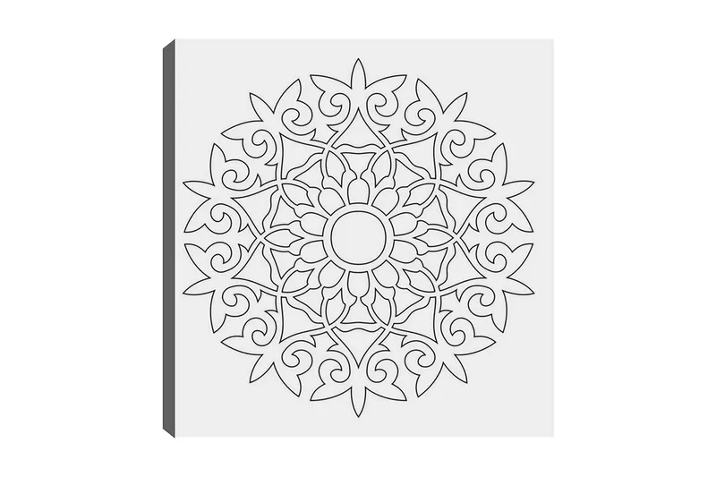 Dekorativ Canvastavla 30x30 cm, Vit|Svart