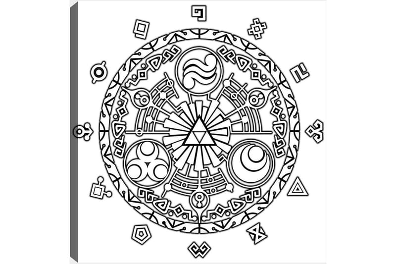 Dekorativ Canvastavla 30x30 cm - Vit|Svart - Inredning - Tavlor & posters - Canvastavla