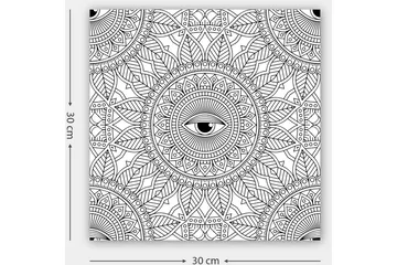 Dekorativ Canvastavla 30x30 cm - Vit|Svart - Inredning - Tavlor & posters - Canvastavla