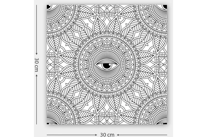 Dekorativ Canvastavla 30x30 cm - Vit|Svart - Inredning - Tavlor & posters - Canvastavla