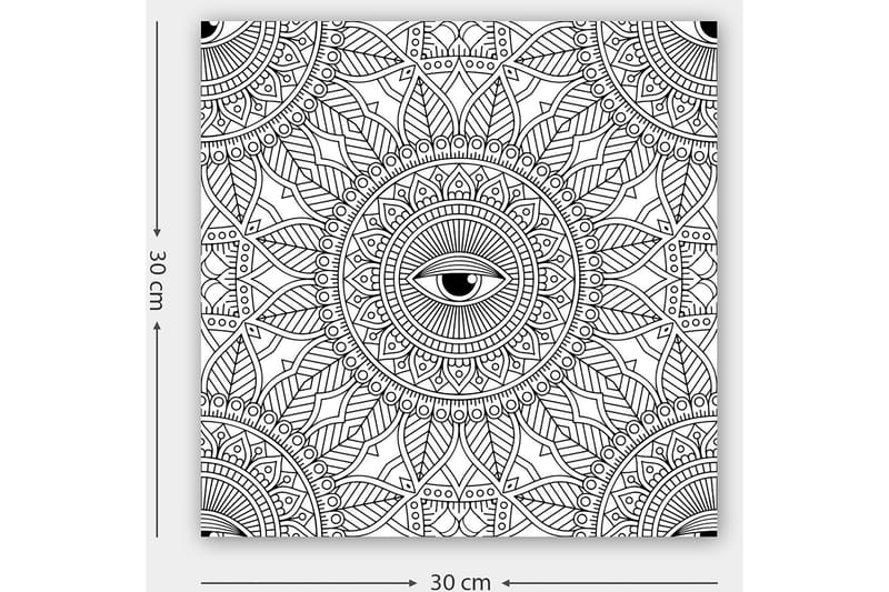 Dekorativ Canvastavla 30x30 cm - Vit|Svart - Inredning - Tavlor & posters - Canvastavla