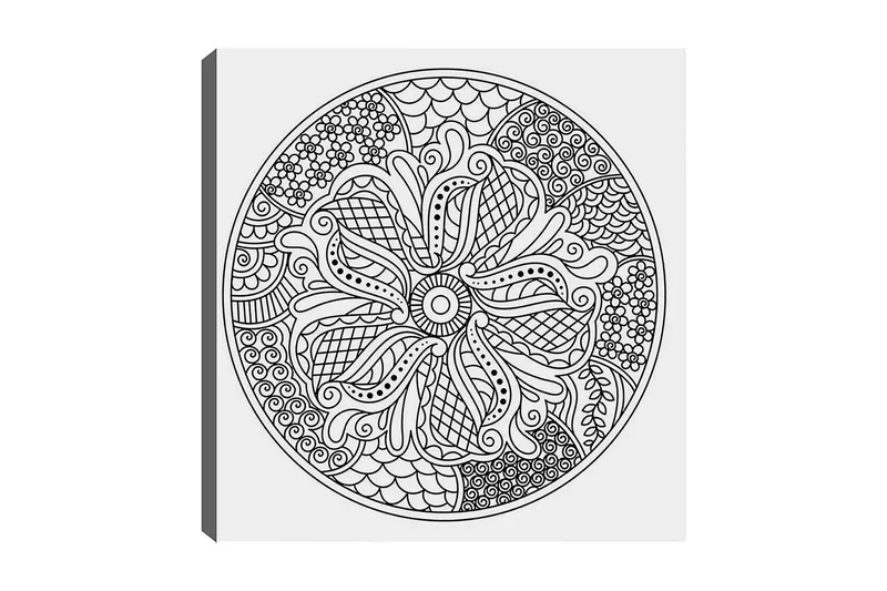 Dekorativ Canvastavla 30x30 cm, Vit|Svart