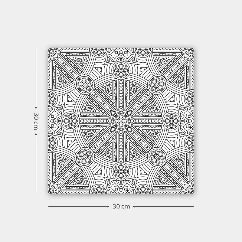 Dekorativ Canvastavla 30x30 cm, Vit|Svart