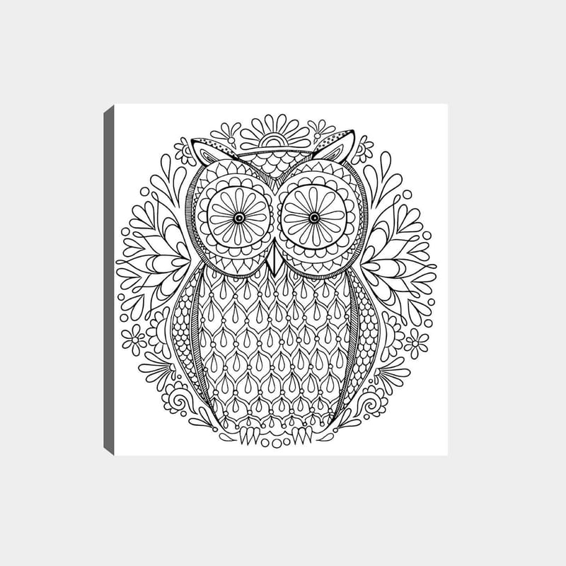 Dekorativ Canvastavla 30x30 cm - Vit|Svart - Inredning - Tavlor & posters - Canvastavla