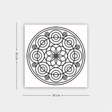Dekorativ Canvastavla 30x30 cm - Vit|Svart - Inredning - Tavlor & posters - Canvastavla