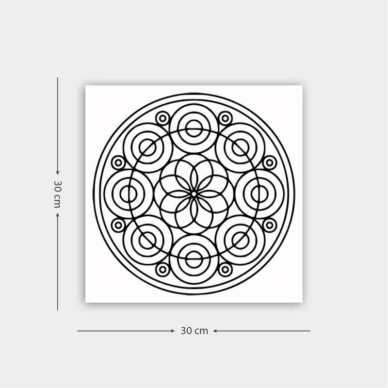 Dekorativ Canvastavla 30x30 cm - Vit|Svart - Inredning - Tavlor & posters - Canvastavla