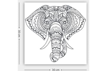 Dekorativ Canvastavla 30x30 cm - Vit|Svart - Inredning - Tavlor & posters - Canvastavla