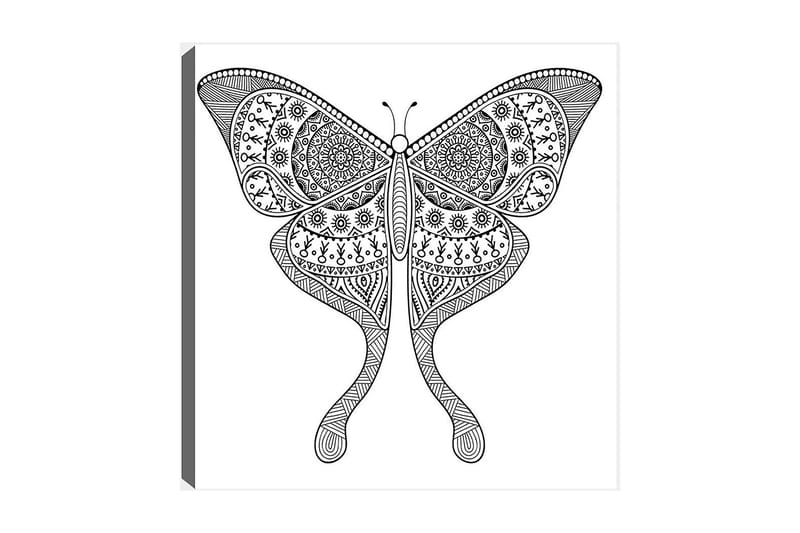 Dekorativ Canvastavla 30x30 cm, Vit|Svart