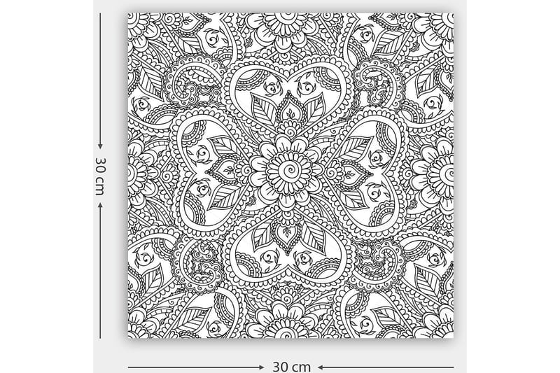 Dekorativ Canvastavla 30x30 cm - Vit|Svart - Inredning - Tavlor & posters - Canvastavla