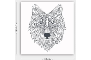 Dekorativ Canvastavla 30x30 cm - Vit|Svart - Inredning - Tavlor & posters - Canvastavla