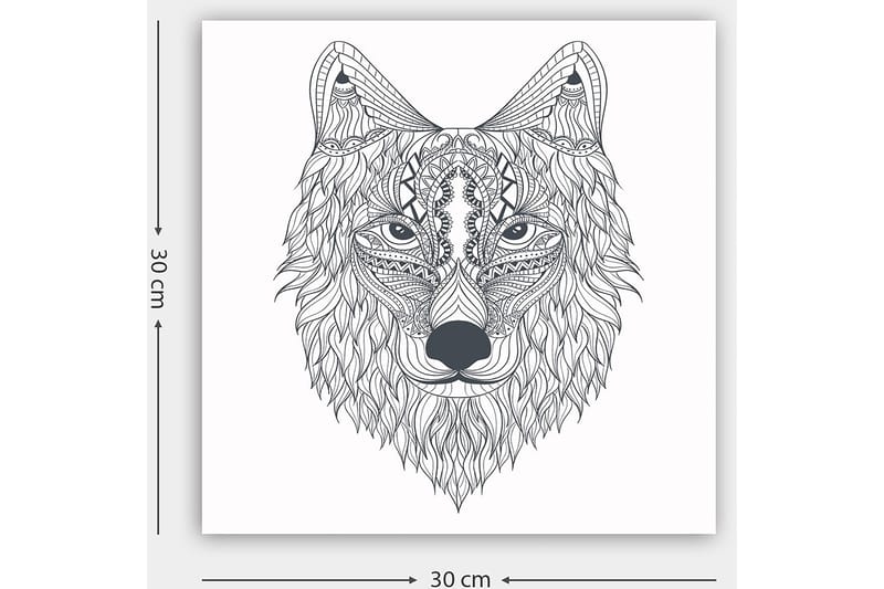 Dekorativ Canvastavla 30x30 cm - Vit|Svart - Inredning - Tavlor & posters - Canvastavla