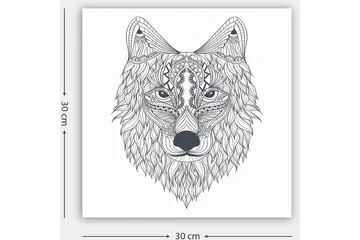 Dekorativ Canvastavla 30x30 cm - Vit|Svart - Inredning - Tavlor & posters - Canvastavla