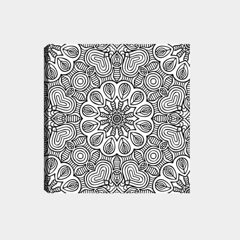 Dekorativ Canvastavla 30x30 cm - Vit|Svart - Inredning - Tavlor & posters - Canvastavla