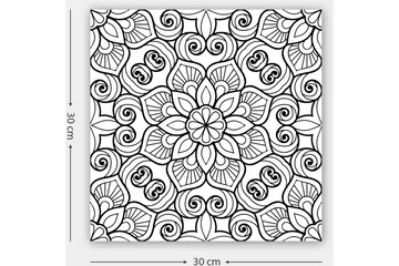 Dekorativ Canvastavla 30x30 cm - Vit|Svart - Inredning - Tavlor & posters - Canvastavla