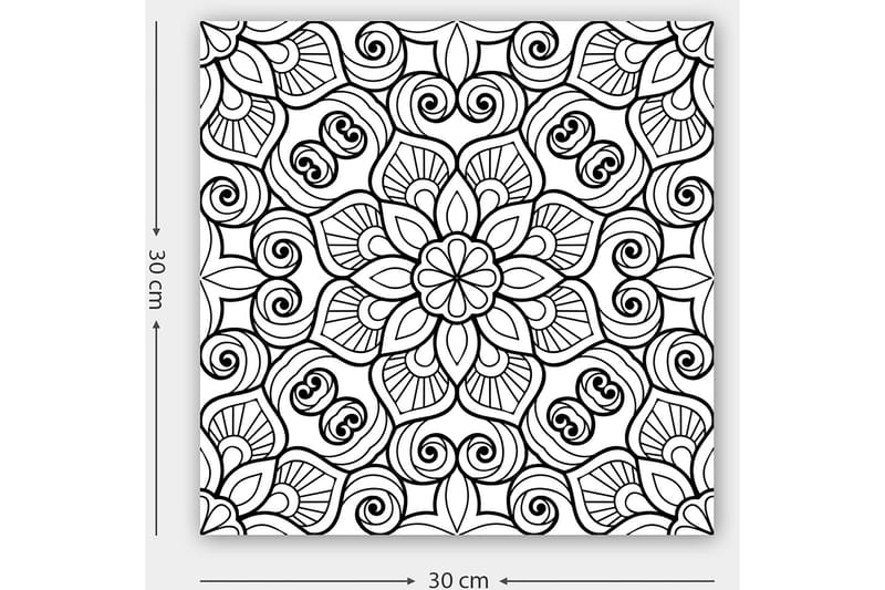 Dekorativ Canvastavla 30x30 cm - Vit|Svart - Inredning - Tavlor & posters - Canvastavla