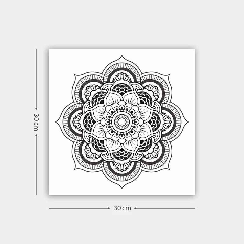 Dekorativ Canvastavla 30x30 cm, Vit|Svart