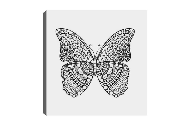 Dekorativ Canvastavla 30x30 cm, Vit|Svart