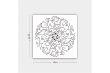 Dekorativ Canvastavla 30x30 cm - Vit|Svart - Inredning - Tavlor & posters - Canvastavla