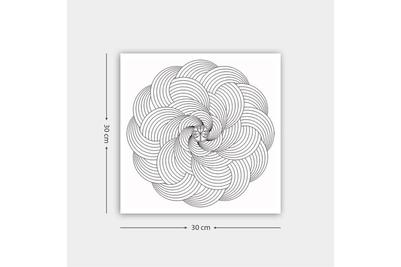 Dekorativ Canvastavla 30x30 cm - Vit|Svart - Inredning - Tavlor & posters - Canvastavla