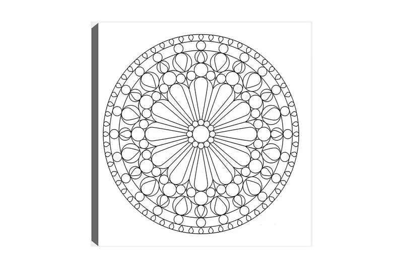 Dekorativ Canvastavla 30x30 cm - Vit|Svart - Inredning - Tavlor & posters - Canvastavla