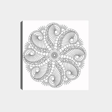 Dekorativ Canvastavla 30x30 cm - Vit|Svart - Inredning - Tavlor & posters - Canvastavla