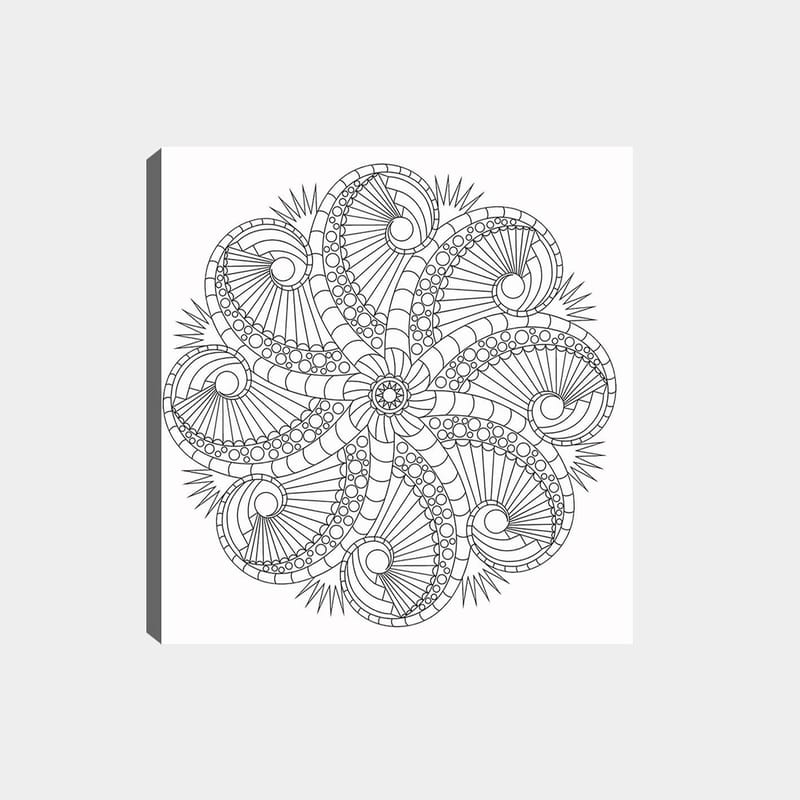 Dekorativ Canvastavla 30x30 cm - Vit|Svart - Inredning - Tavlor & posters - Canvastavla