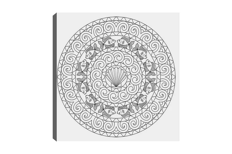 Dekorativ Canvastavla 30x30 cm - Vit|Svart - Inredning - Tavlor & posters - Canvastavla