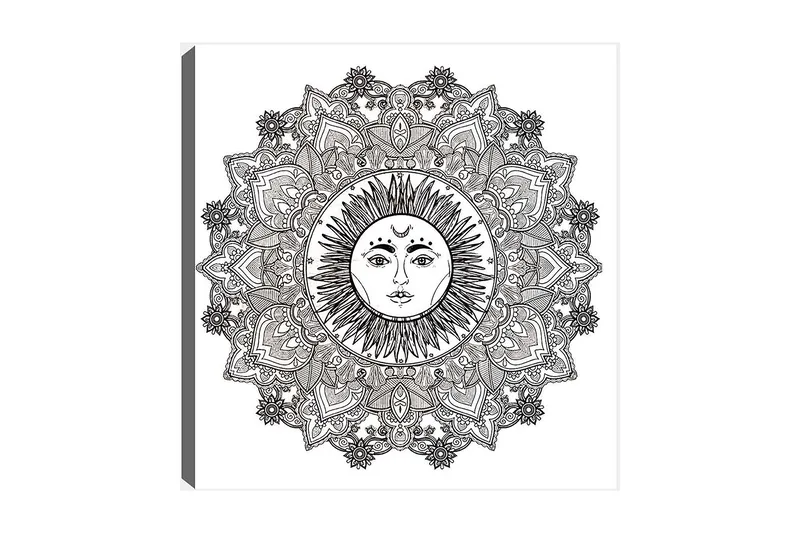 Dekorativ Canvastavla 30x30 cm, Vit|Svart