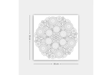 Dekorativ Canvastavla 30x30 cm - Vit|Svart - Inredning - Tavlor & posters - Canvastavla