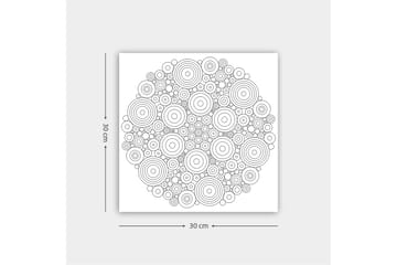 Dekorativ Canvastavla 30x30 cm - Vit|Svart - Inredning - Tavlor & posters - Canvastavla
