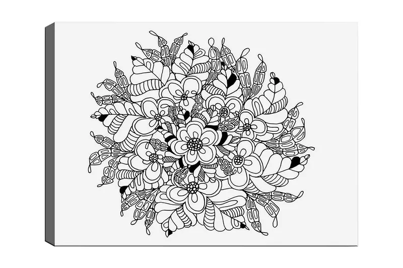 Dekorativ Canvastavla 30x40 cm, Vit|Svart