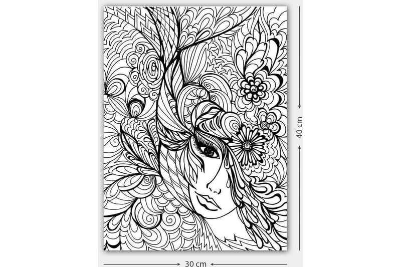 Dekorativ Canvastavla 30x40 cm - Vit|Svart - Inredning - Tavlor & posters - Canvastavla