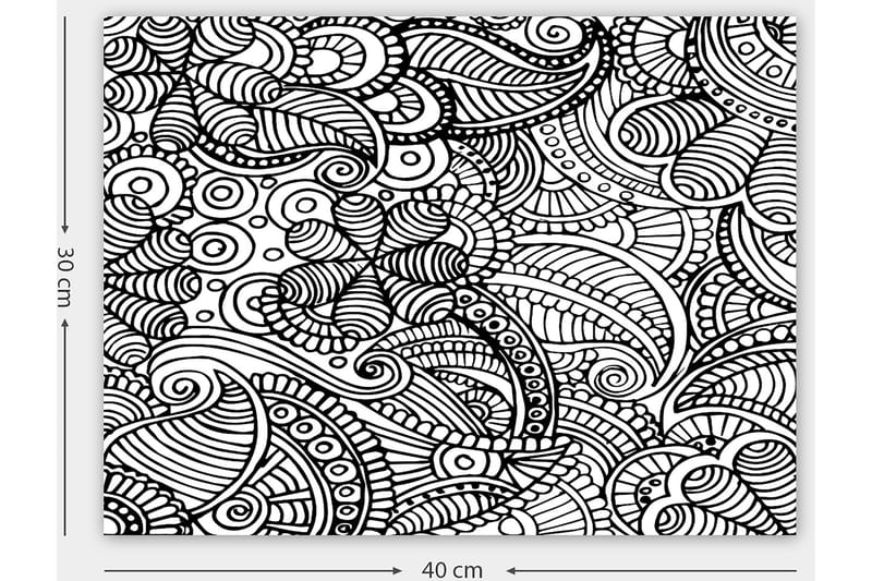 Dekorativ Canvastavla 30x40 cm - Vit|Svart - Inredning - Tavlor & posters - Canvastavla